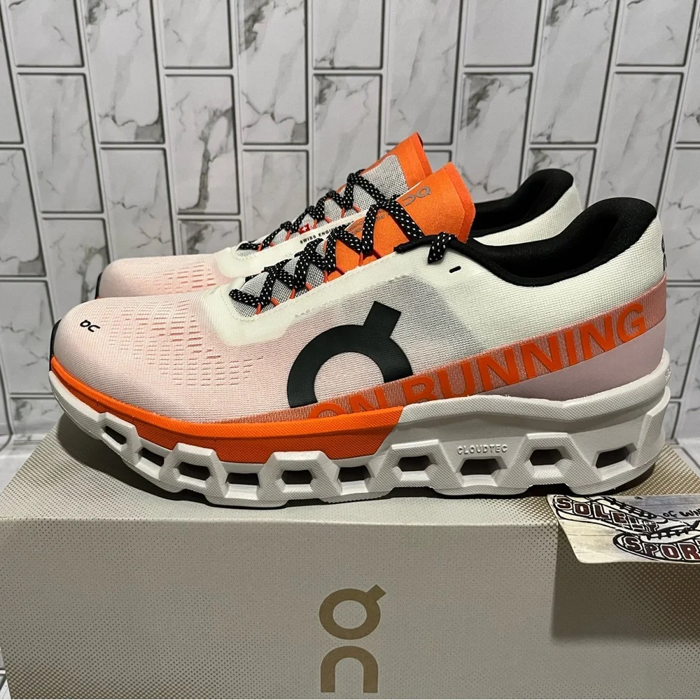 New On Cloud Cloudmonster 2 White Flame Red Running Shoes Gym Training Mens 13